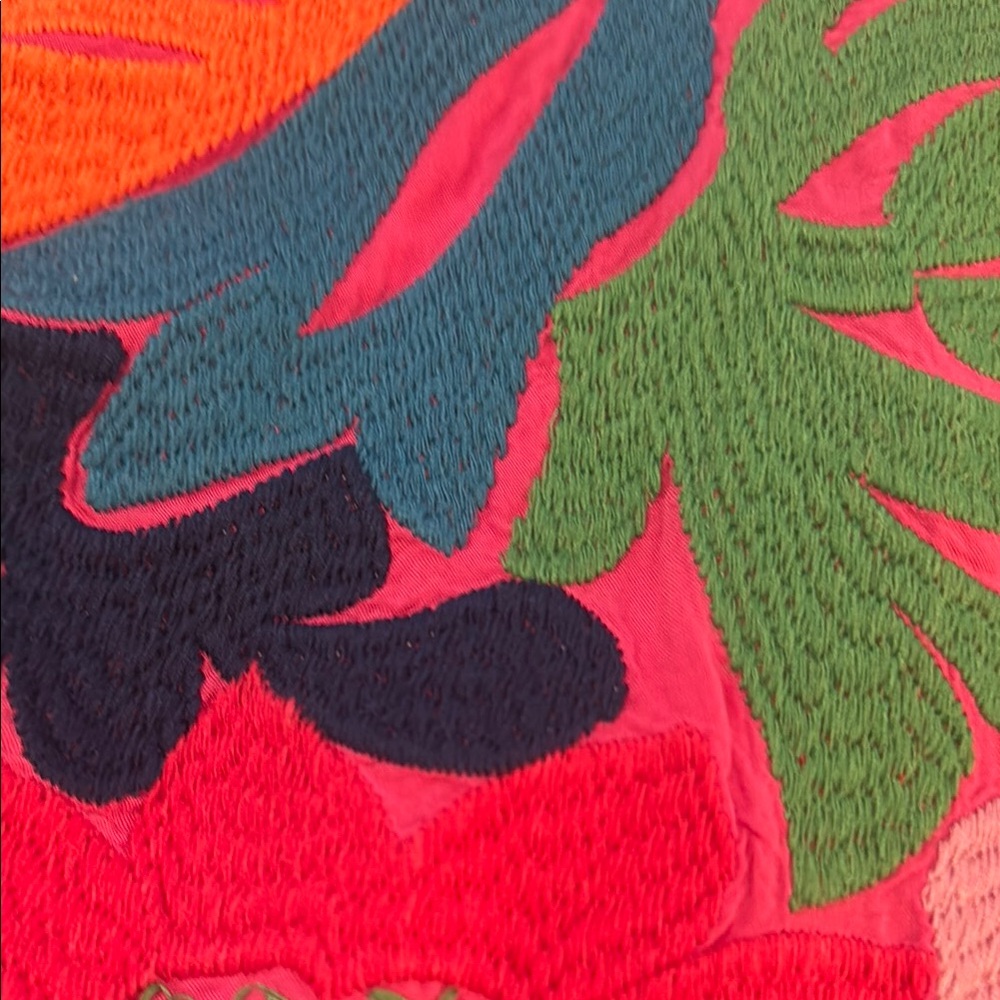 Pink and Blue Graphic Boxy Blouse - Picture 3 of 3